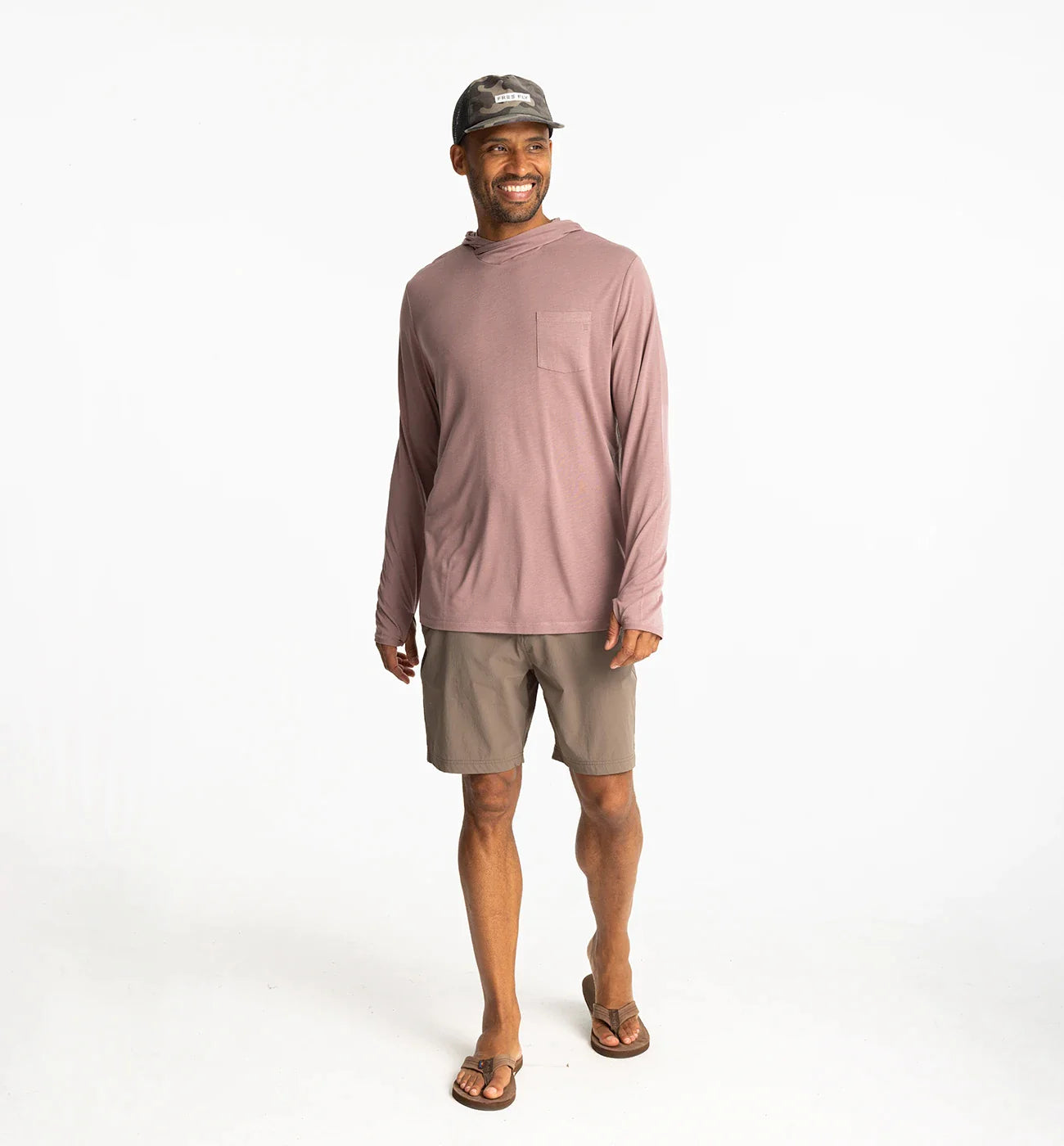 Free Fly Men's Bamboo Lightweight Hoodie | Fig