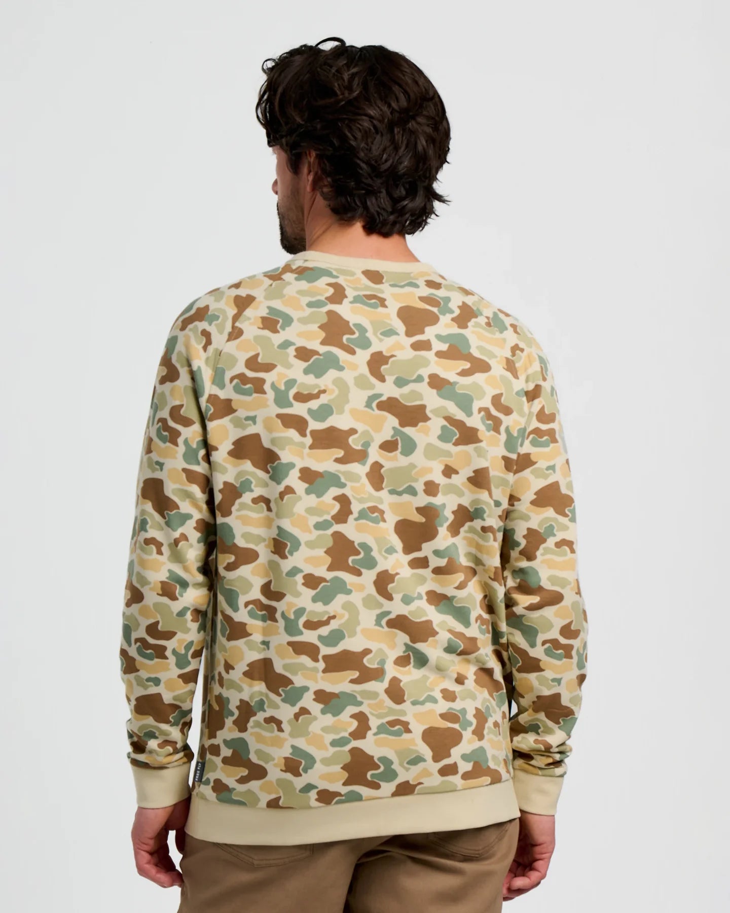Free Fly Men's Bamboo Lightweight Fleece Crew | Vintage Camo