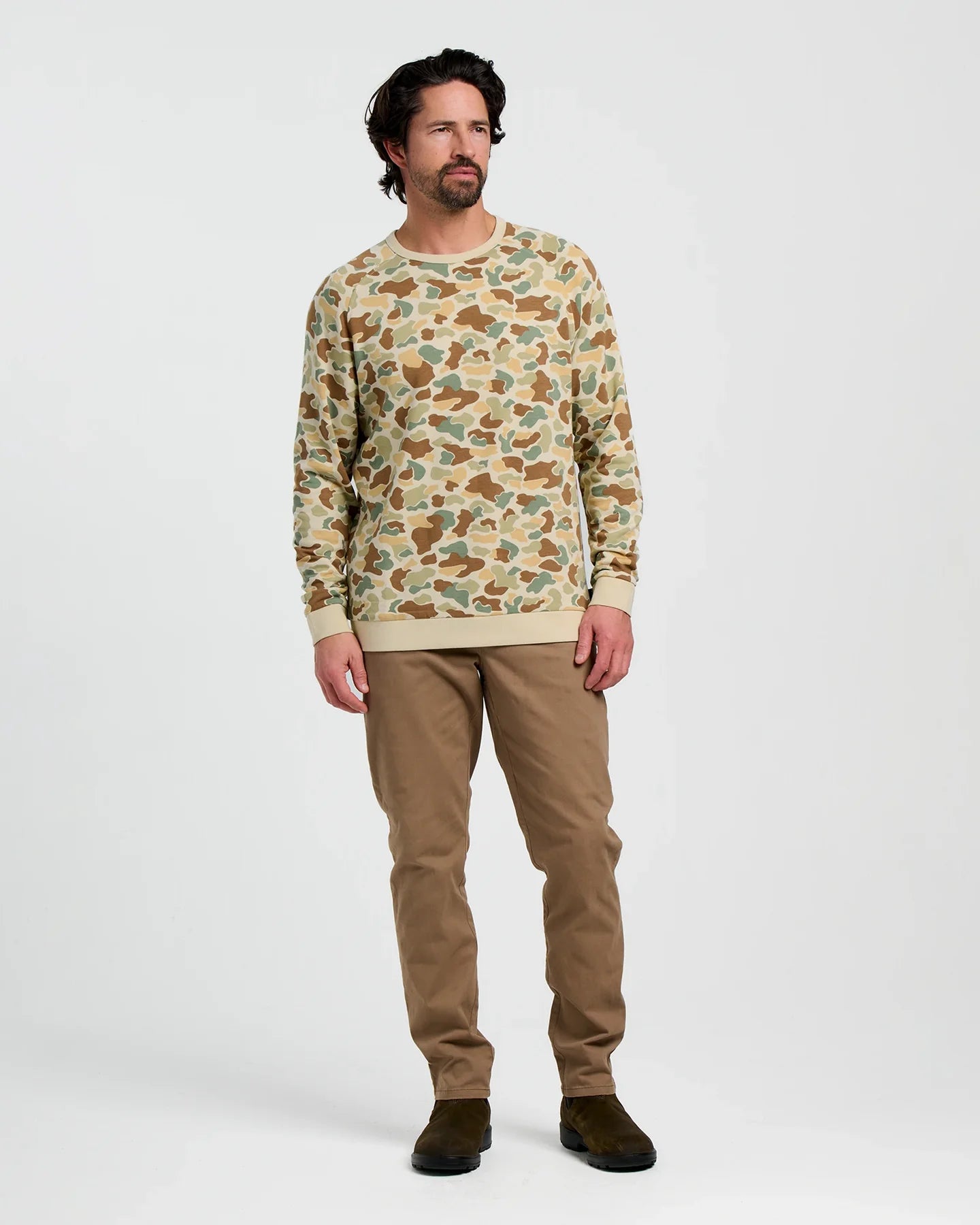 Free Fly Men's Bamboo Lightweight Fleece Crew | Vintage Camo