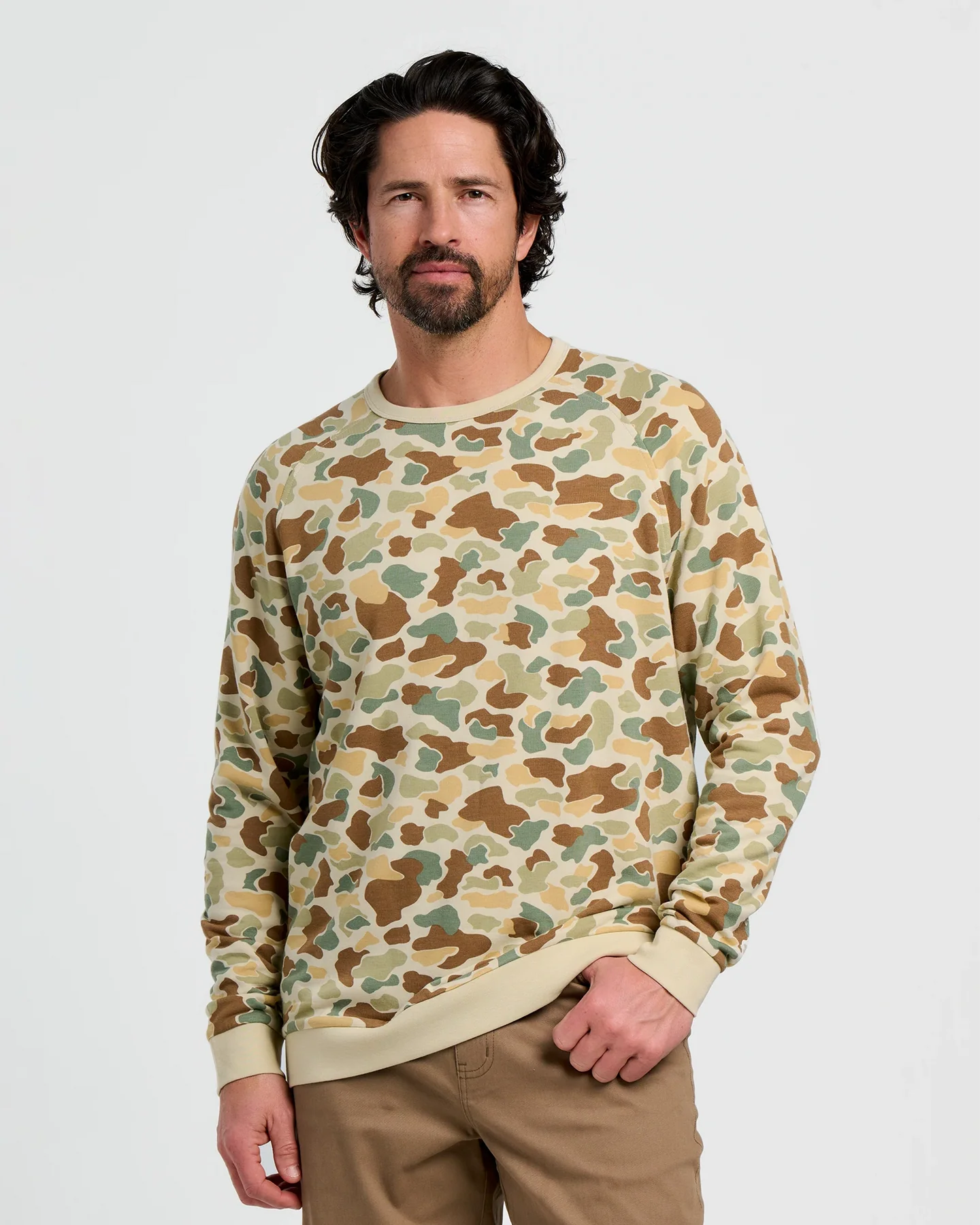 Free Fly Men's Bamboo Lightweight Fleece Crew | Vintage Camo