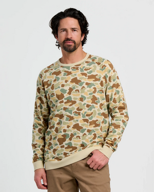 Free Fly Men's Bamboo Lightweight Fleece Crew | Vintage Camo