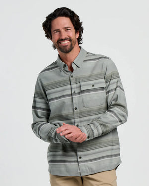 Free Fly Men's Seawool Flannel Shirt | Sagebrush Stripe