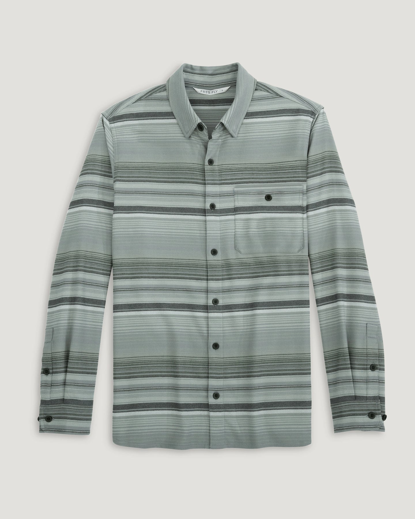 Free Fly Men's Seawool Flannel Shirt | Sagebrush Stripe