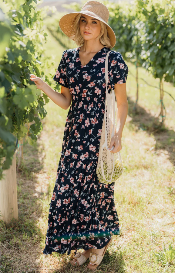 The Eden Dess - Navy Floral