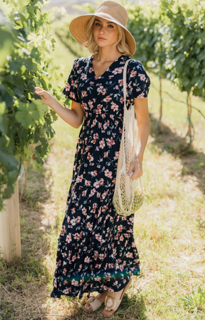 The Eden Dess - Navy Floral