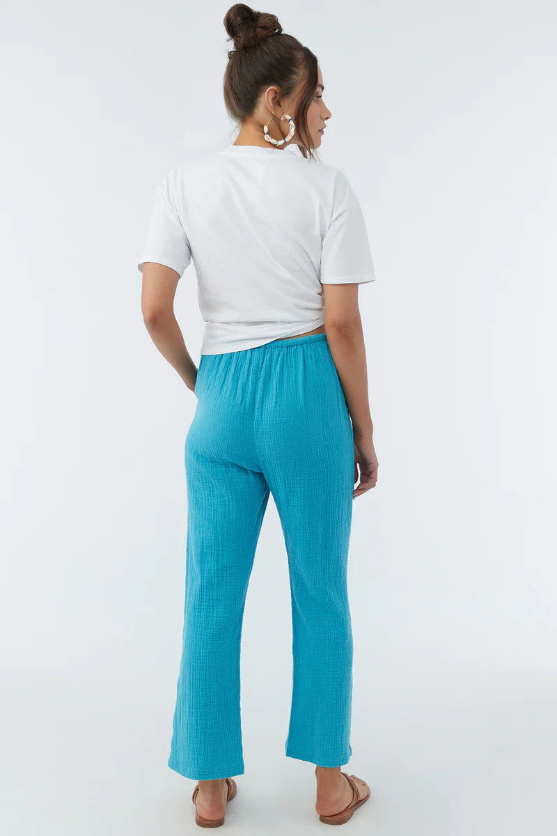 V-6 Indigo Blue Double Gauze Pants wide Leg Pants resort Pants lounge Pants  cotton Pants yoga Pants beach Pants hand Dyed 