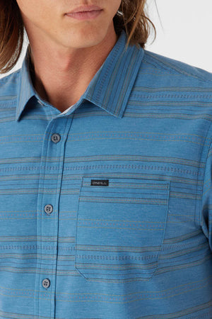 O'Neill TRVLR UPF Stripe Standard Shirt | Copen Blue