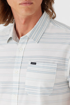 O'Neill TRVLR UPF Stripe Standard Shirt | White