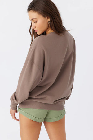 O'Neill Choice Oversized Fit Fleece Pullover | Deep Taupe