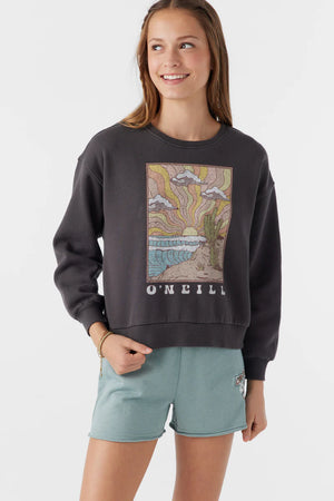 O'Neill Girl's Ana Crew Neck Fleece Pullover