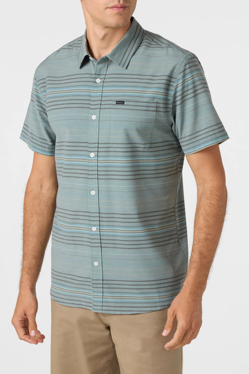 O'Neill TRVLR UPF Stripe Standard Shirt | Sage