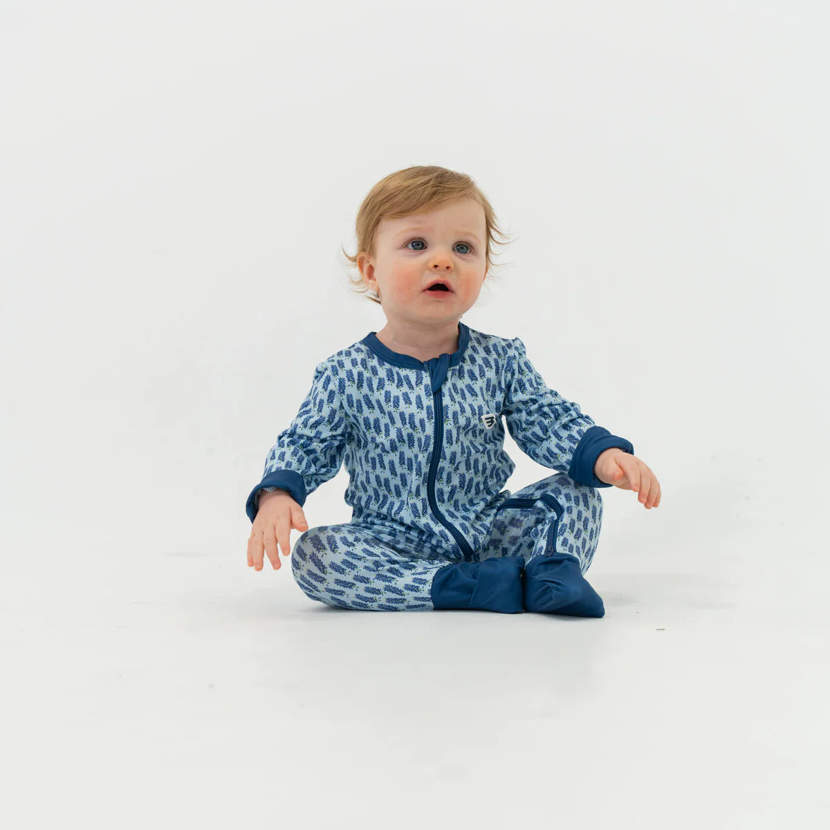 Burlebo Baby Zip Up | Bluebonnet