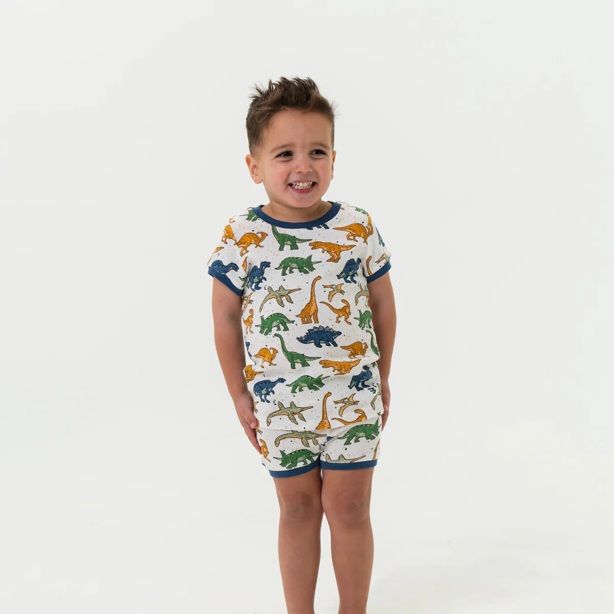 Burlebo Toddler & Youth Sleep Short Set | Dino-Mite