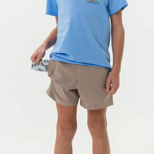 Burlebo Toddler & Youth Everyday Short | Cobblestone Khaki - Duck Hunt Pocket