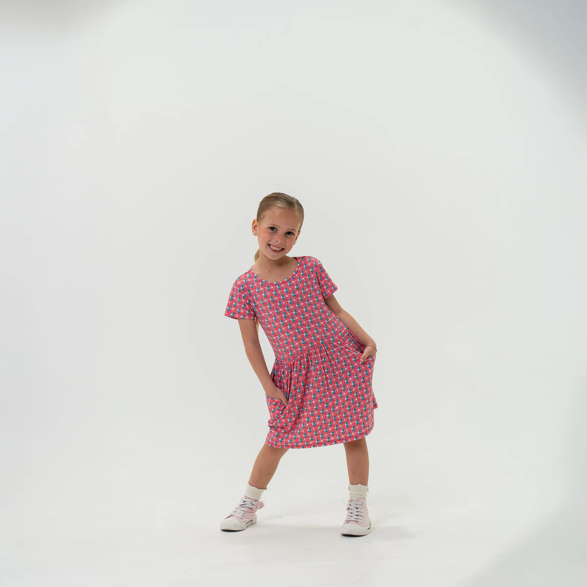 Burlebo Girl's Dress - Toddler & Youth - American Flag Print