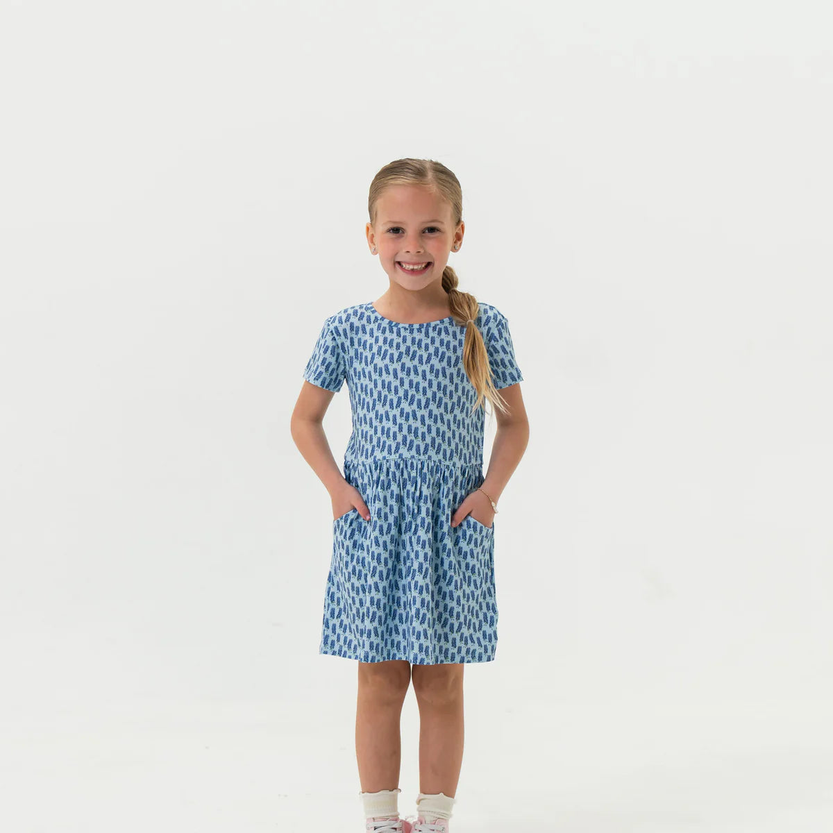 Burlebo Girl's Dress - Toddler & Youth - Bluebonnets