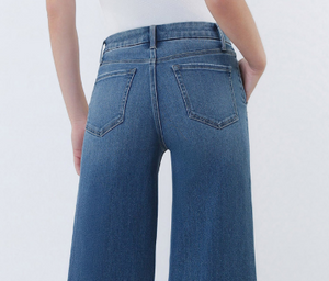 Olivia High Rise Slant Pocket Cuffed Denim