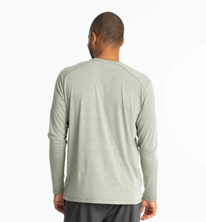 Free Fly Men's Bamboo Shade Long Sleeve | Heather Agave Green