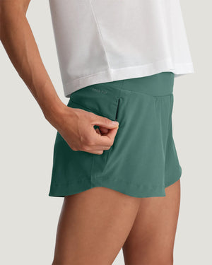 Free Fly Women's Bamboo Lined Active Breeze Short 3" | Sea Pine
