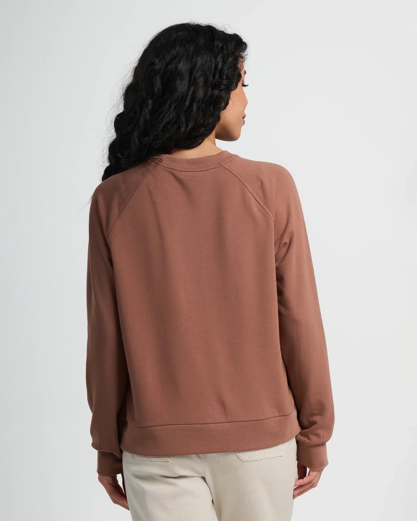 Free Fly Women's Bamboo Lightweight Fleece Crew | Nutmeg