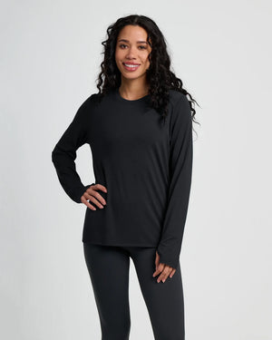 Free Fly Women's Bamboo Shade Long Sleeve II | Black