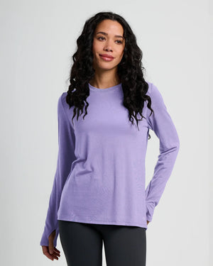 Free Fly Women's Bamboo Shade Long Sleeve II | Bright Lavender
