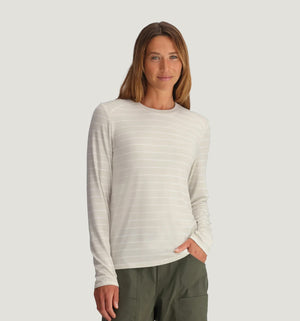 Free Fly Women's Bamboo Shade Long Sleeve II | Dash Stripe Birch