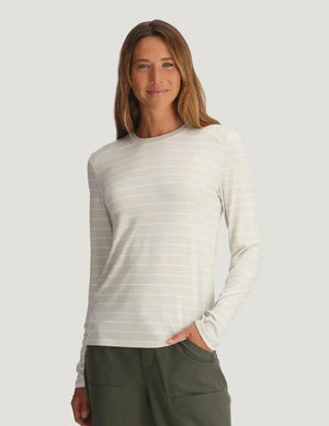 Free Fly Women's Bamboo Shade Long Sleeve II | Dash Stripe Birch