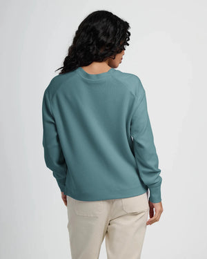 Free Fly Women's Waffle Long Sleeve Henley | Sea Pine