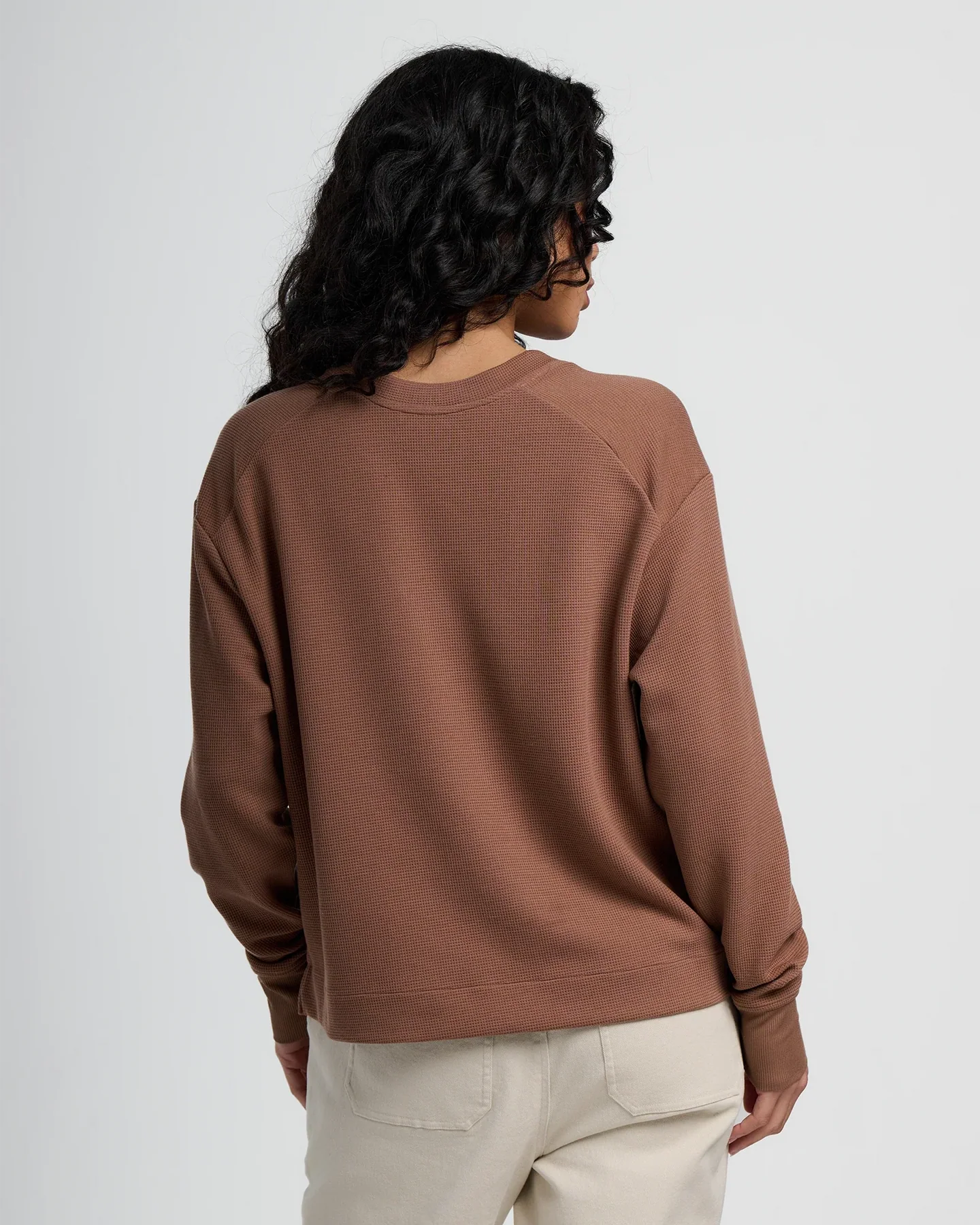 Free Fly Women's Waffle Long Sleeve Henley | Nutmeg