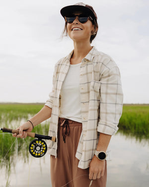 Free Fly Women's Seawool Flannel Shirt | Birch Plaid