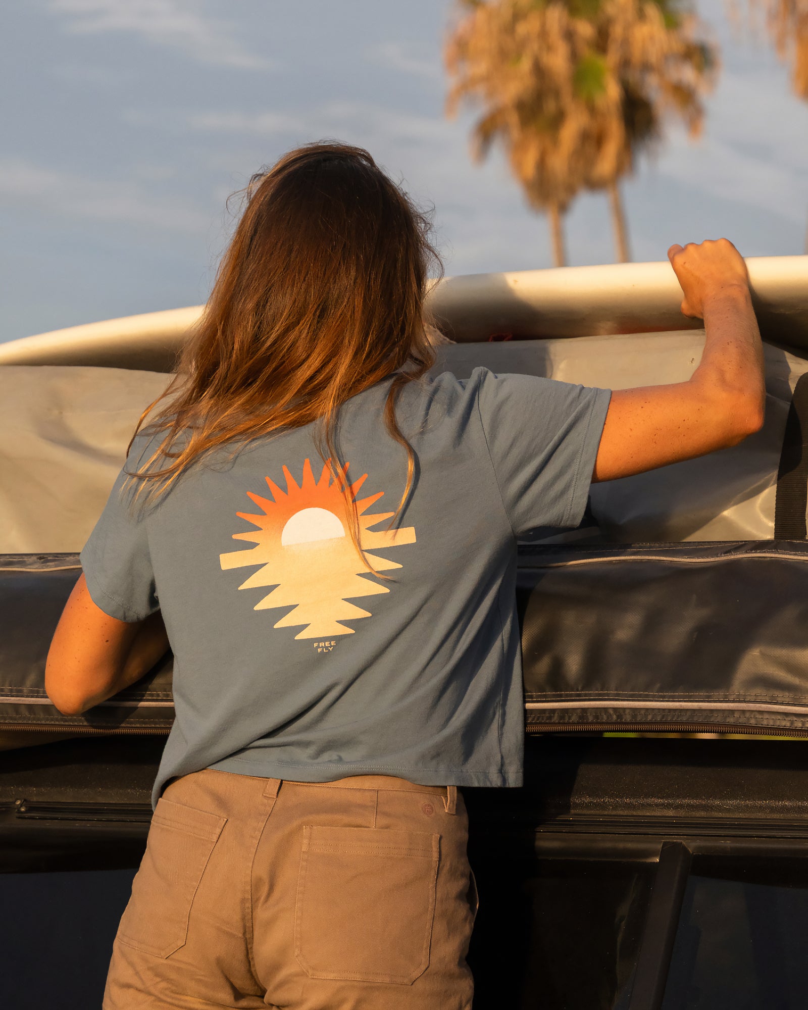 Free Fly Women's Sol y Mar Tee | Pacific Blue