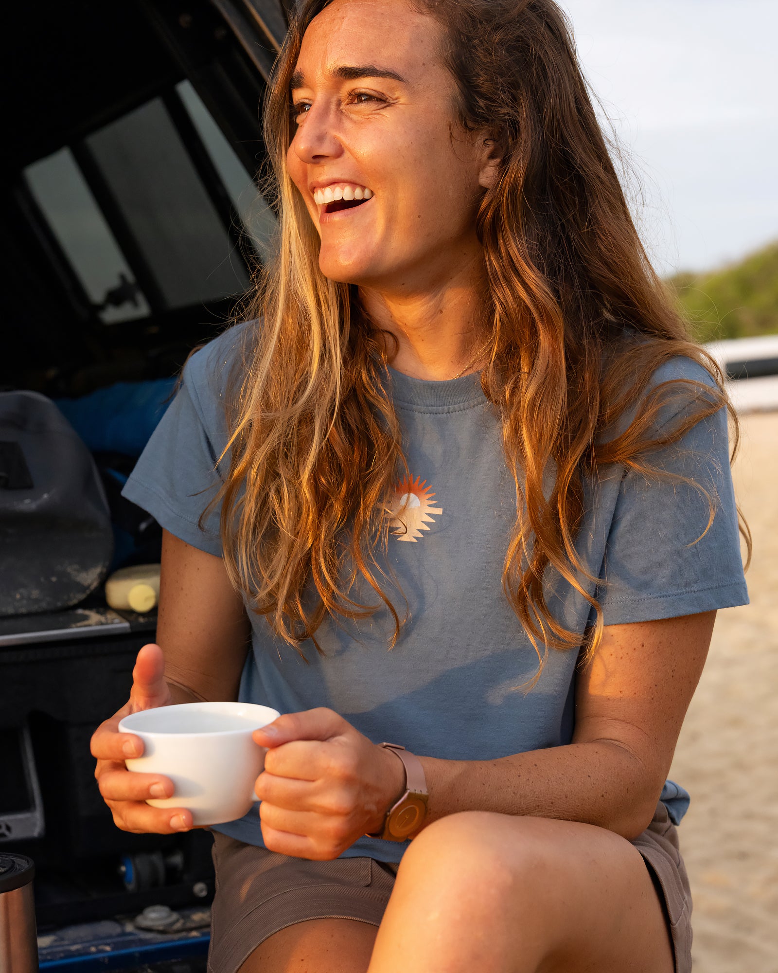 Free Fly Women's Sol y Mar Tee | Pacific Blue
