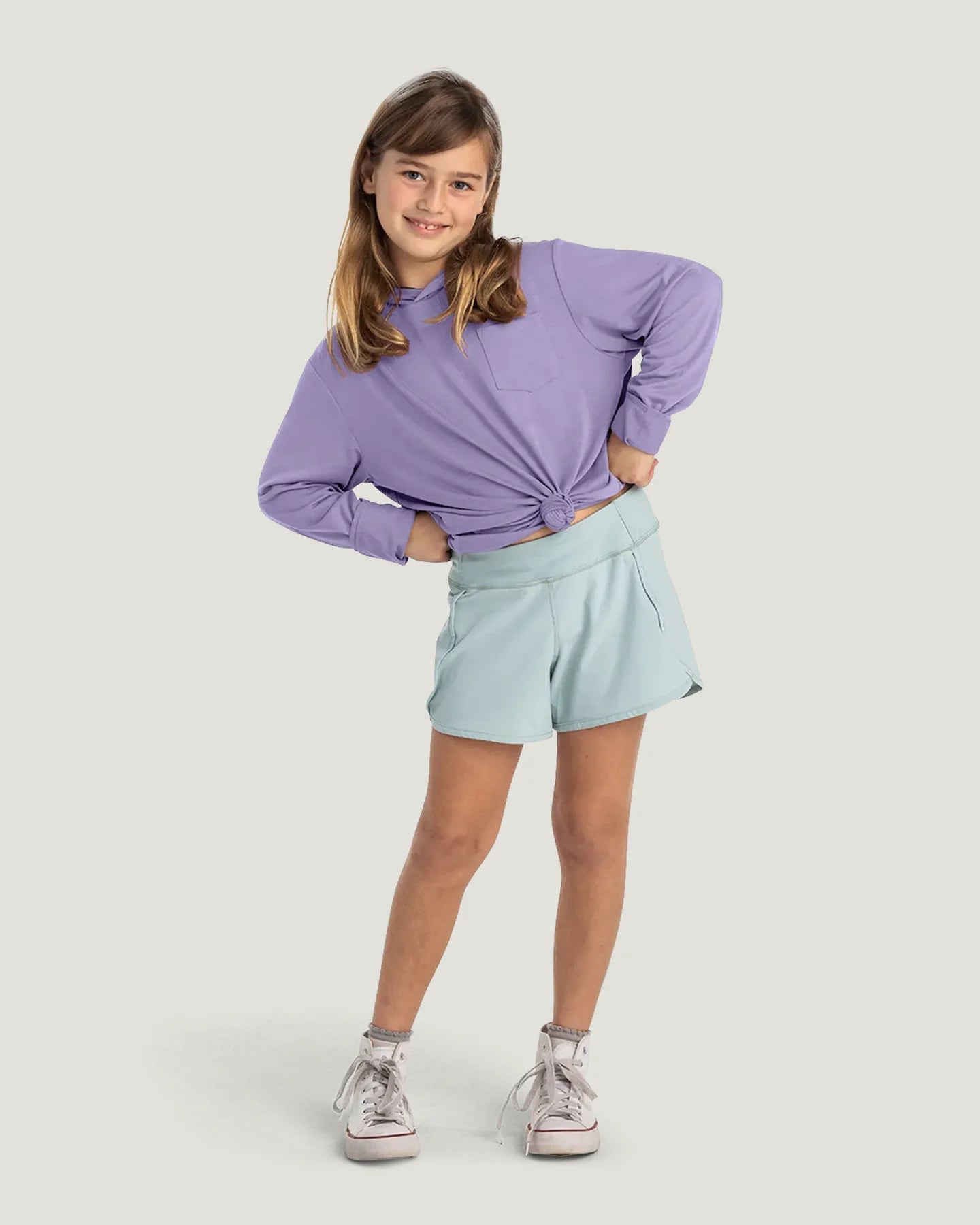 Free Fly Youth Bamboo Shade Hoodie | Bright Lavender