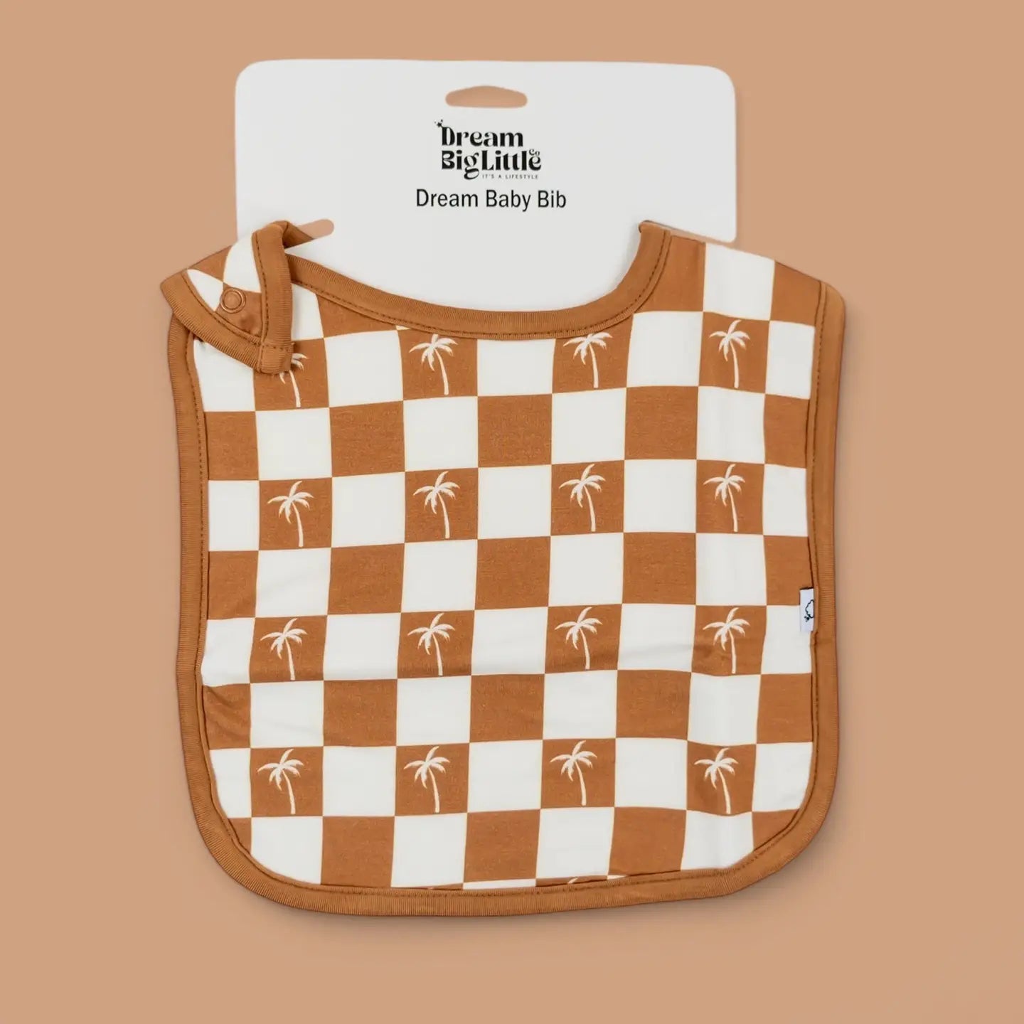Sandy Beach Checkers Dream Baby Bib