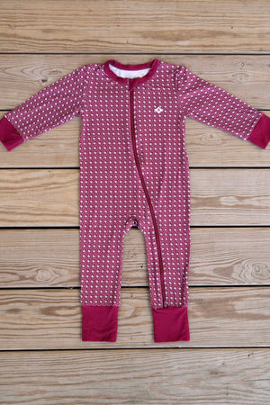 Burlebo Baby Zip Up | Texas - Maroon & Grey