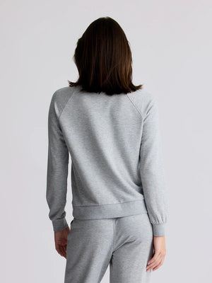 Free Fly Women's Bamboo Lightweight Fleece Crew | Heather Grey