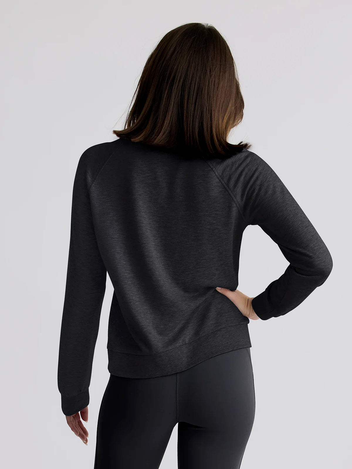 Free Fly Women's Lightweight Fleece Crew | Heather Black