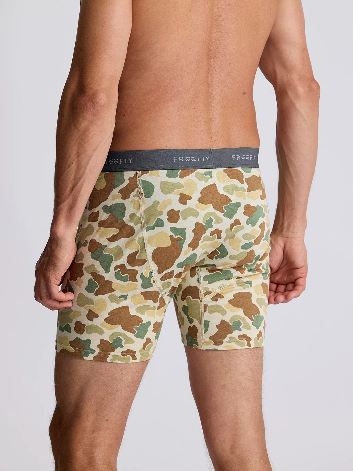 Free Fly Men's Bamboo Motion Boxer Brief | Vintage Camo