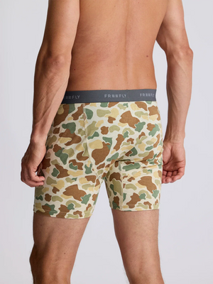 Free Fly Men's Bamboo Motion Boxer Brief | Vintage Camo