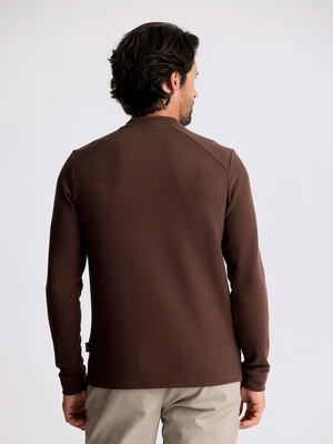 Free Fly Men's Waffle Long Sleeve Henley | Chestnut