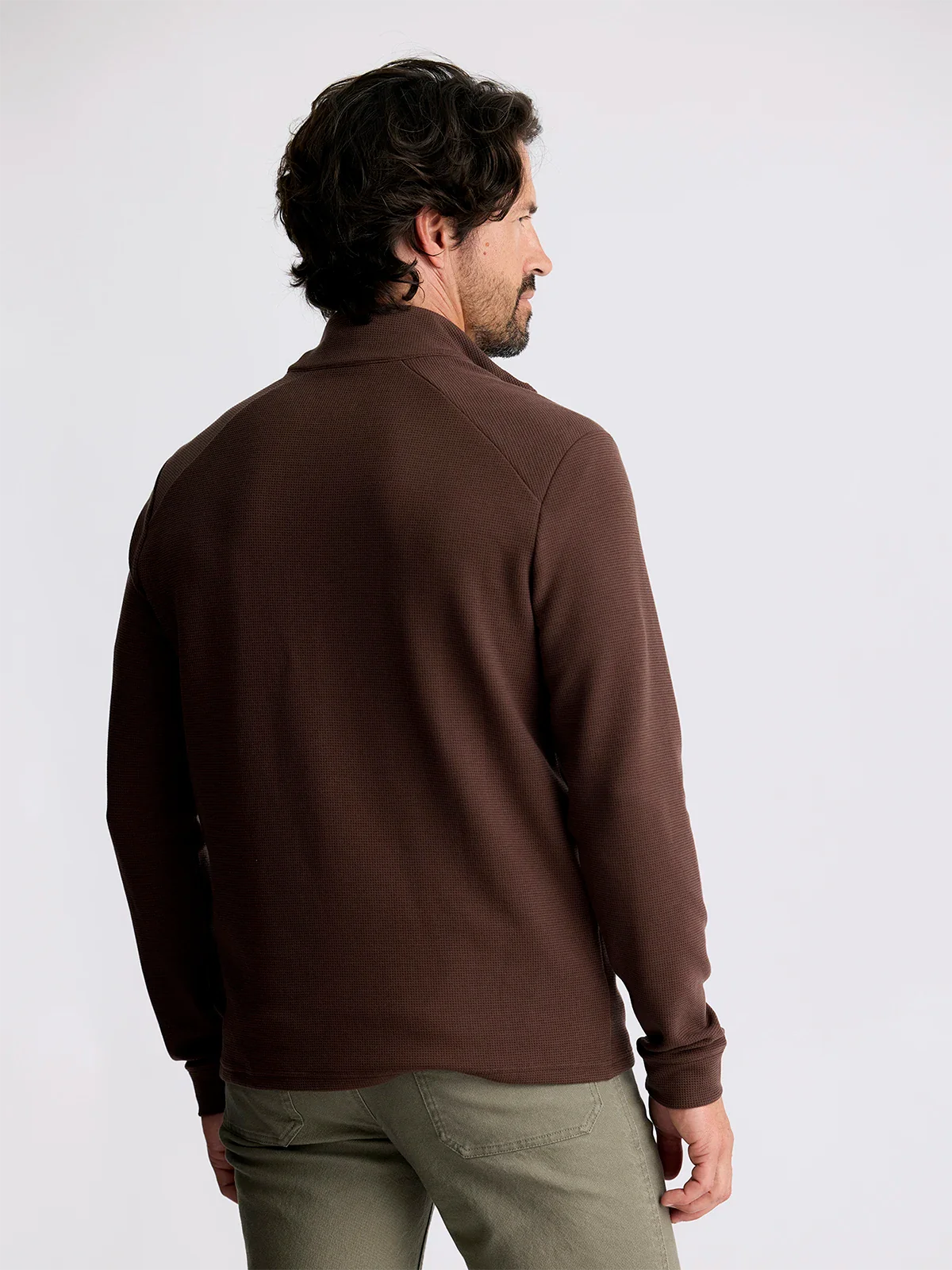 Free Men's Waffle Quarter Zip | Chestnut