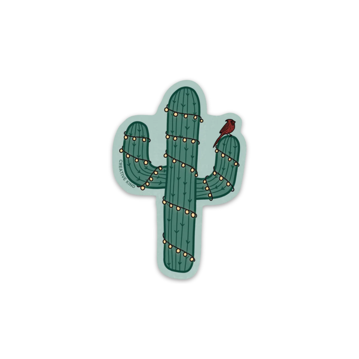 Cardinal Cactus Sticker