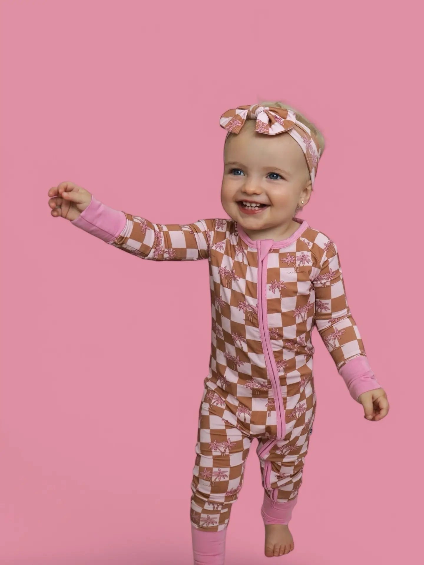 Sunset Beach Checkers Dream Romper