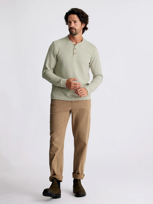 Free Fly Men's Waffle Long Sleeve Henley | Sandstone