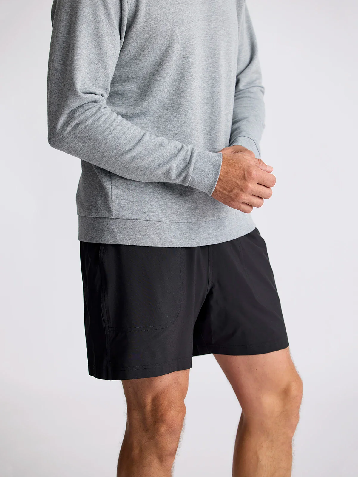 Free Fly Men's Bamboo Lightweight Fleece Crew | Heather Grey