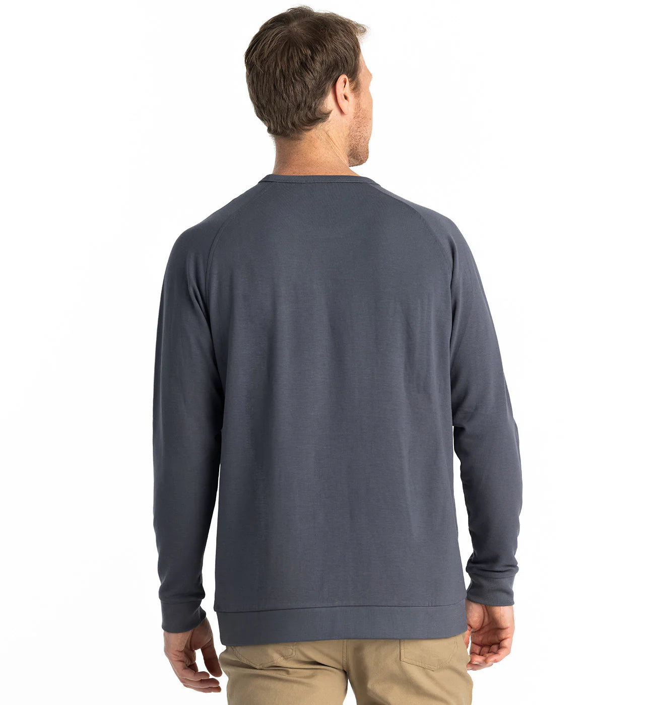 Free Fly Men's Bamboo Lightweight Fleece Crew | Storm Cloud