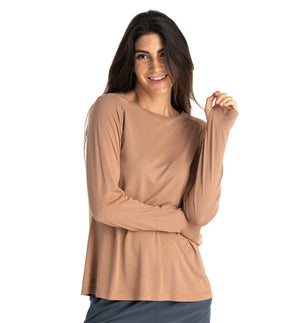 Free Fly Women's Bamboo Light Weight Long Sleeve II | Canyon Clay