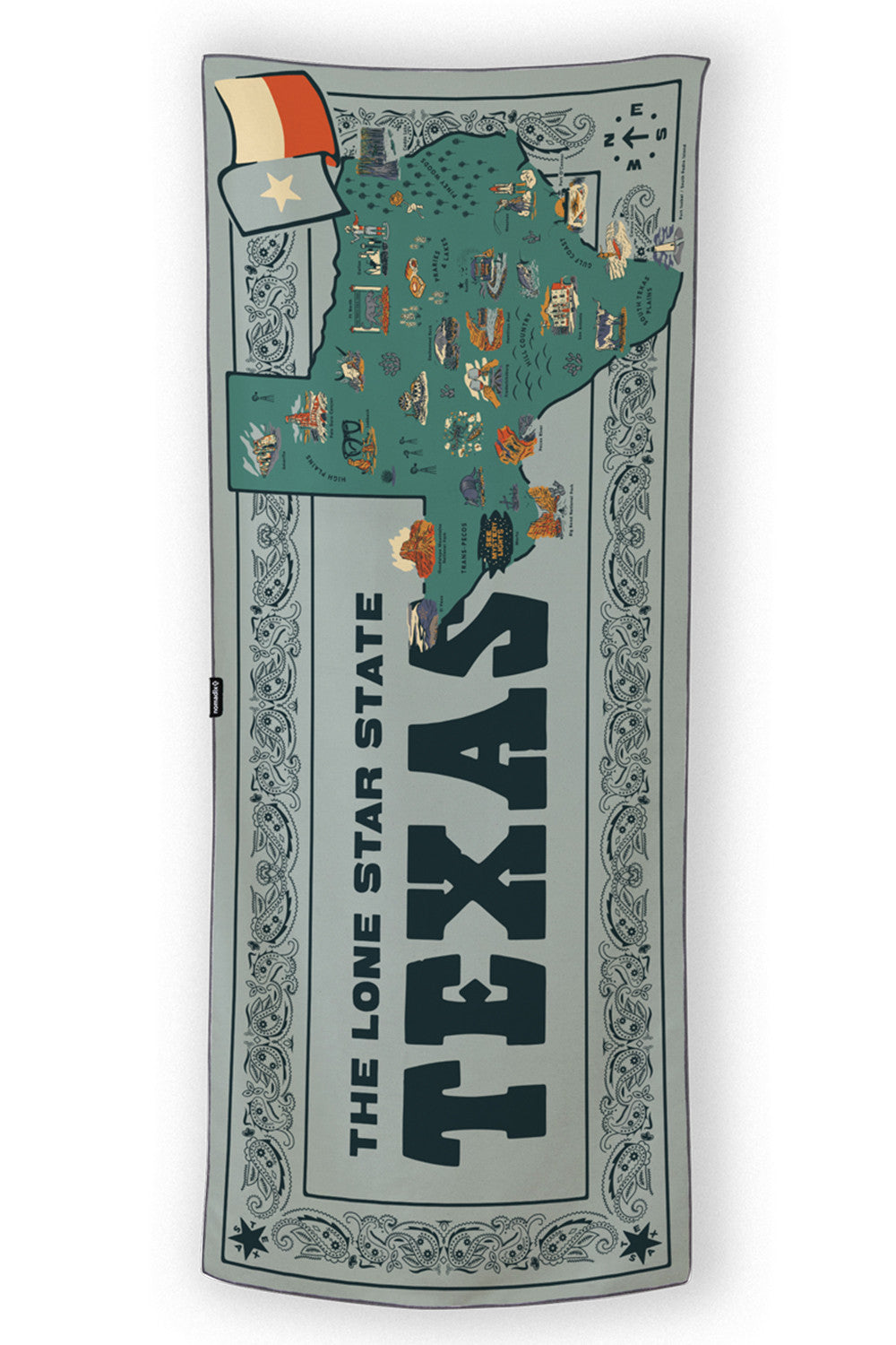 The Original Nomadix Texas Map Towel