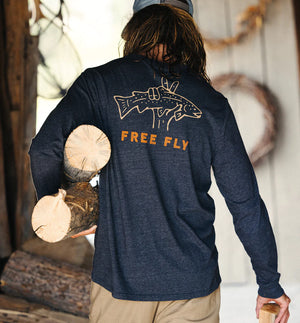 Free Fly Peace Trout Long Sleeve Tee